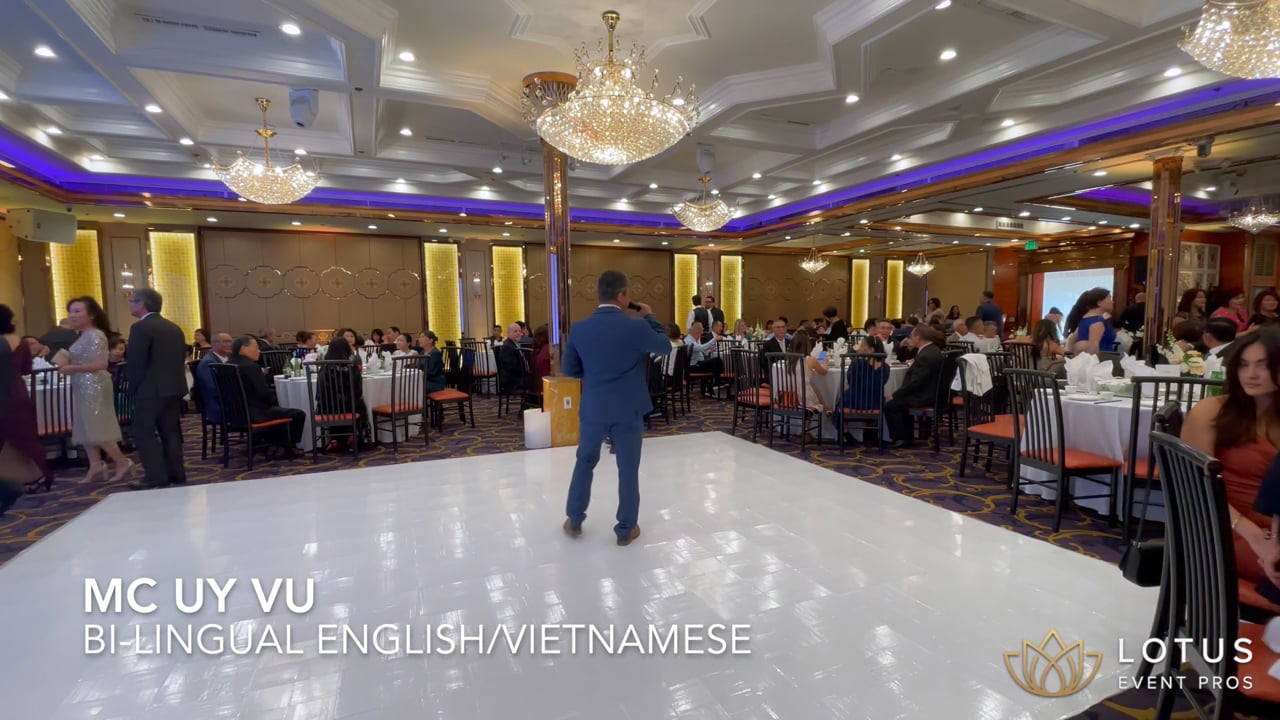 Uy Vu hosting a Vietnamese wedding