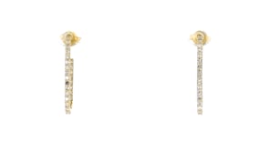 50 ct. t.w. Diamond Paper Clip Link J-Hoop Earrings in 14kt Yellow Gold