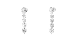 1.00 ct. t.w. Diamond Graduated Linear Drop Earrings in 14kt White Gold