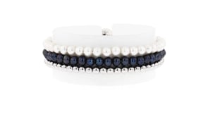 4-9mm Cultured Pearl and Sterling Silver Bead Jewelry Set Three Bolo Bracelets