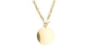 14kt Yellow Gold Personalized Disc Necklace