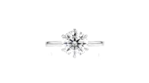 2.00 Carat Moissanite Solitaire Ring in Sterling Silver