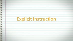 Explicit Instruction