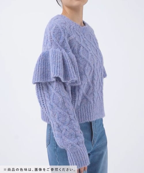 ケーブルフリルニットロングスリーブ | [公式]ローリーズファーム