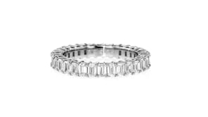 3.00 ct. t.w. Emerald-Cut Lab-Grown Diamond Eternity Band in 14kt White Gold