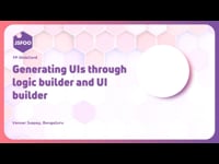 Generating UIs through logic builder and UI builder - flash talk