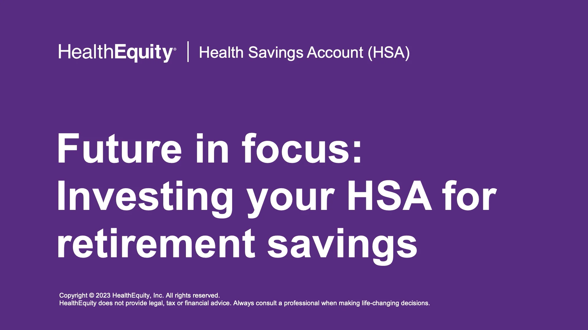 How to use your HSA for retirement