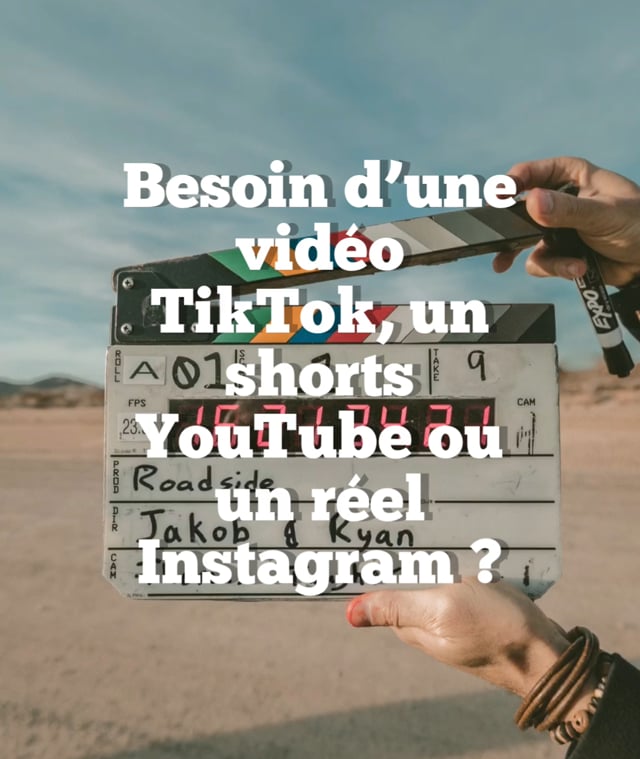 vous monter une vidéo courte pour TikTok, Instagram réels ou YouTube Shorts