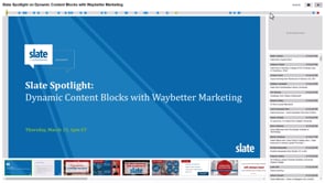 Webinar 6 Dynamic Content Blocks