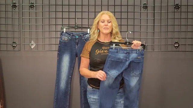 Cowgirl Tuff Girl's Jeans Stretch Pink Contrast Starburst GJPSTR