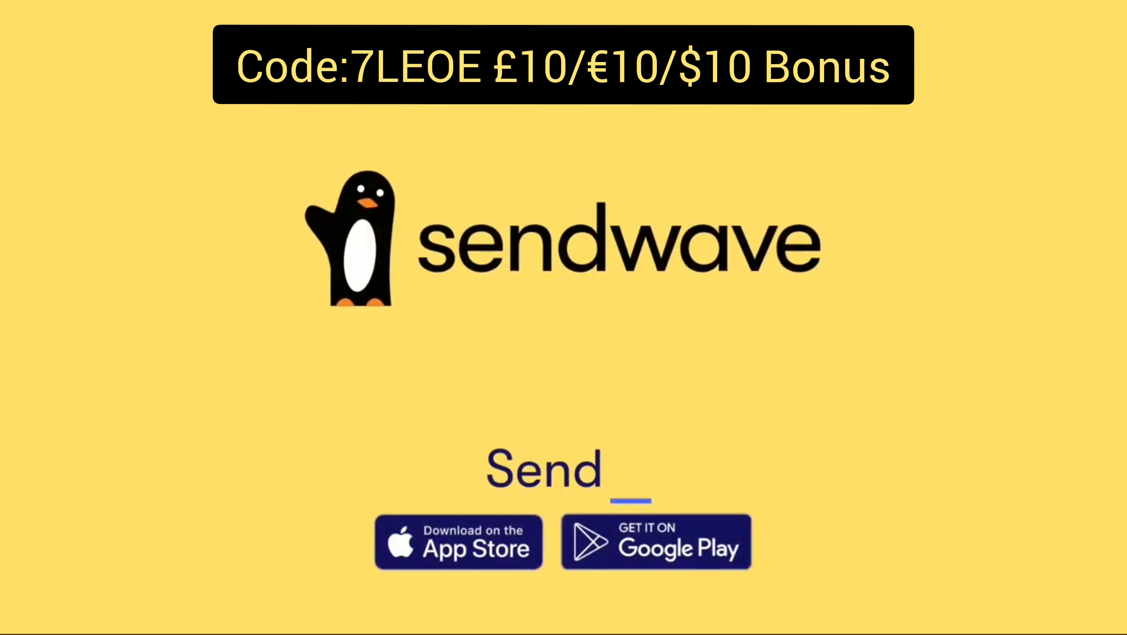 Sendwave Promo Code 7LEOE £10€1010 Bonus 2023 on Vimeo