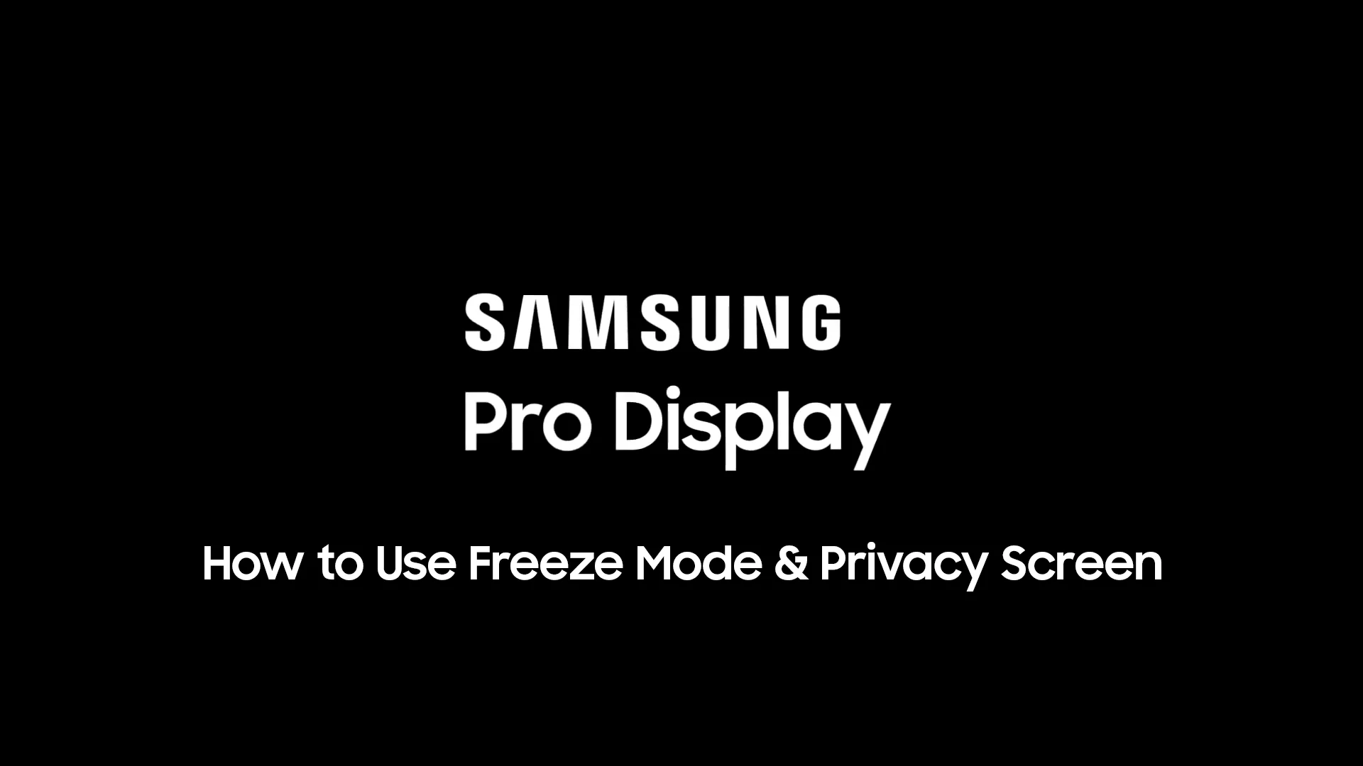 Samsung Flip Interactive Display - How to Use Freeze Mode and
