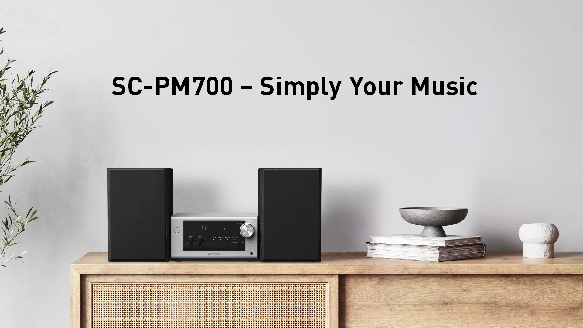 Panasonic 80W CD Micro Hi-Fi System with Bluetooth - Silver