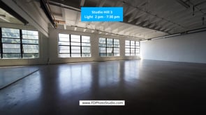 Video Gallery - Spacious studio with full mirror wall and white brick partition