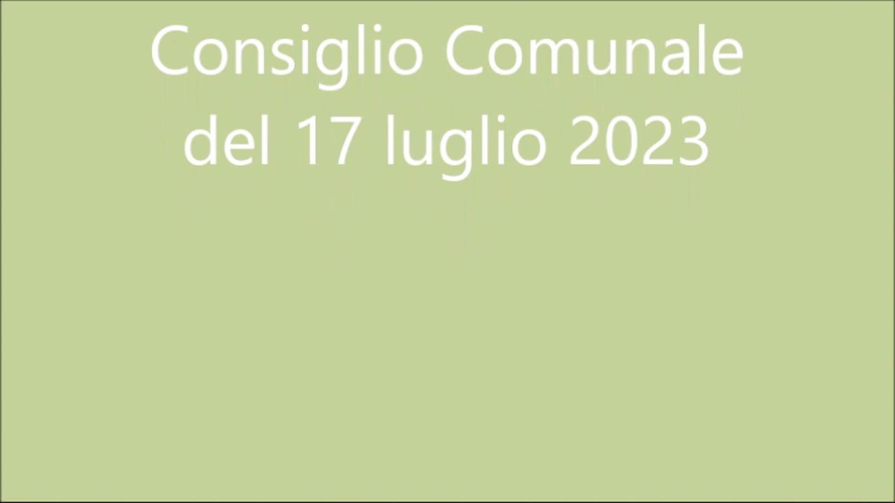 Consiglio Comunale del 17 luglio 2023