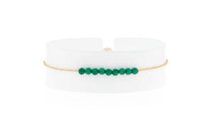 1.60 ct. t.w. Emerald Bead Bolo Bracelet in 14kt Yellow Gold