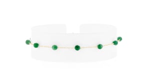 1.60 ct. t.w. Emerald Bead Station Bracelet in 14kt Yellow Gold