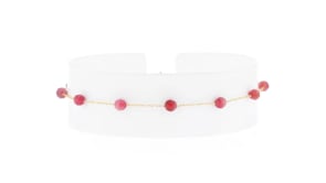 2.70 ct. t.w. Pink Tourmaline Bead Station Bracelet in 14kt Yellow Gold