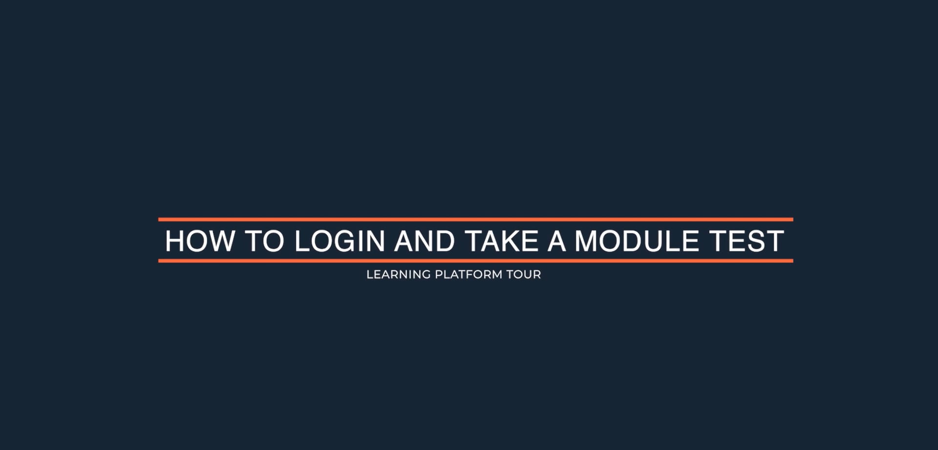 How To Login And Take A Module Test On The NCCER Learning Platform On Vimeo