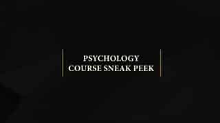 Video preview for WFU | Psychology | Course Sample