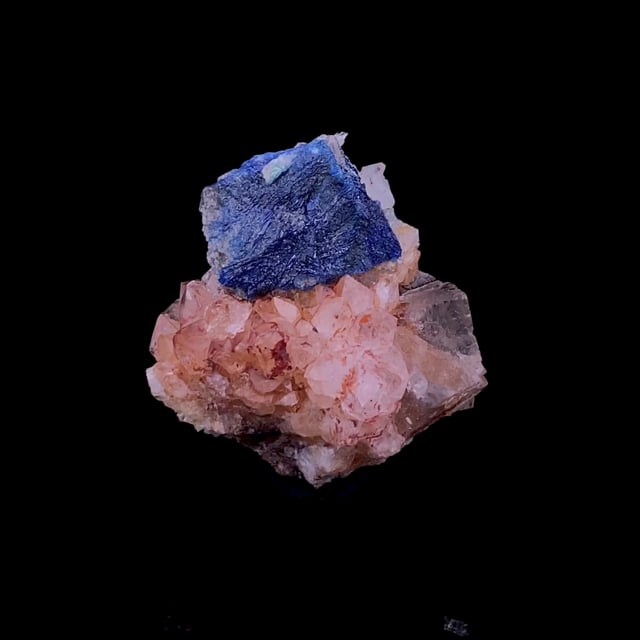 Linarite on Galena (classic material)