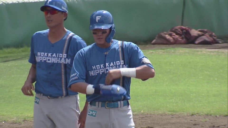 【ファーム】ファイターズ・郡拓也 逆方向へ同点のタイムリー3ベースヒット!!  2023年7月22日 埼玉西武ライオンズ 対 北海道日本ハムファイターズ
