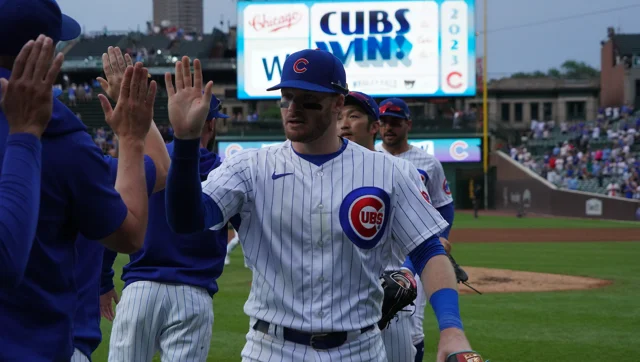 Cody Bellinger drives in 4 runs as the Cubs top the Cardinals 8-6 on a  rainy day at Wrigley