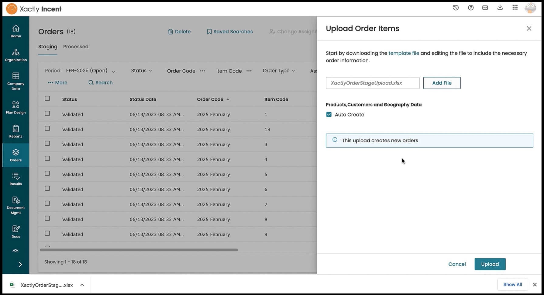 5 upload orders recorded on Vimeo
