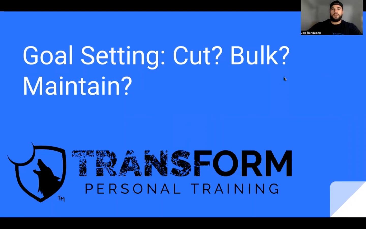 Goal Setting Cut, Bulk, or Maintain on Vimeo