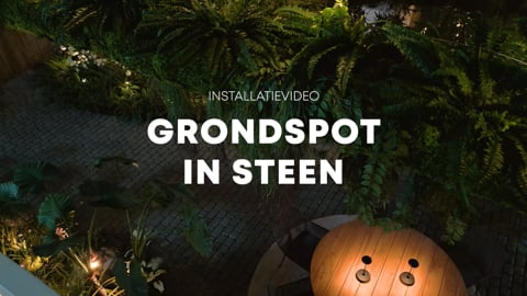 Grondspot in steen installeren