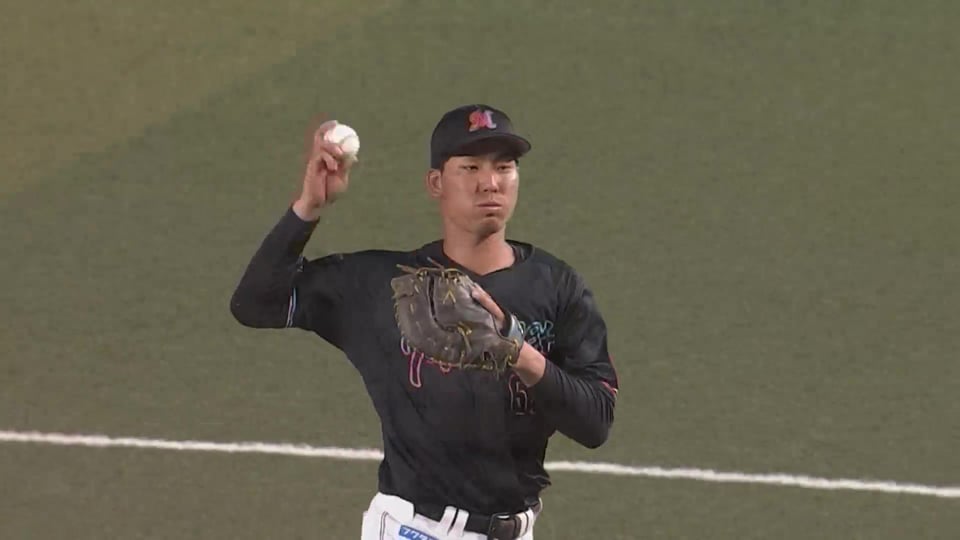 【3回表】マリーンズ・茶谷健太 抜けそうな当たりをダイビングキャッチ!!  2023年7月24日 千葉ロッテマリーンズ 対 福岡ソフトバンクホークス