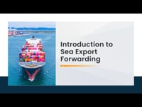 Introduction to Sea Export Forwarding