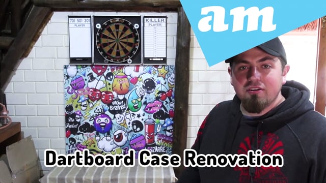 Dartboard Case Renovation by Large Format Printer, Process Explained and Idea Explored