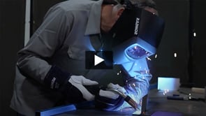 Fred Schweighardt welding with ARCAL CHROME using a Millermatic welding machine