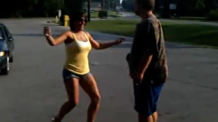 Girl kicks boy in nuts Make A Gif