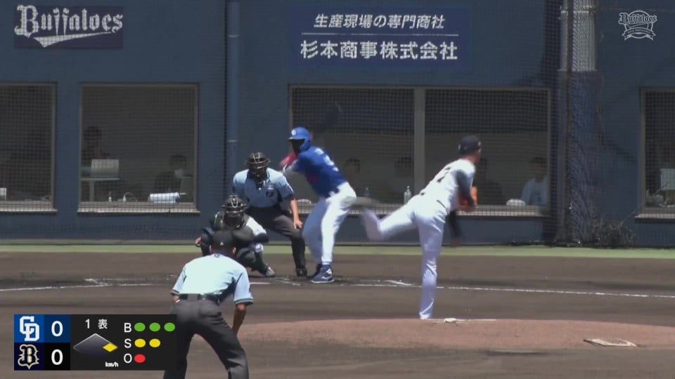 【ファーム】バファローズ・曽谷龍平と村上喬一朗のルーキーバッテリーで三振ゲッツー!! 2023年7月25日 オリックス・バファローズ 対 中日ドラゴンズ