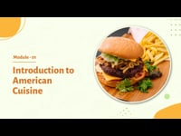 Module 1 Introduction to American Cuisine