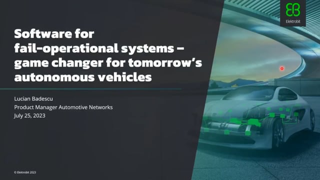 Software for fail-operational systems – a game-changer for tomorrow’s autonomous vehicles