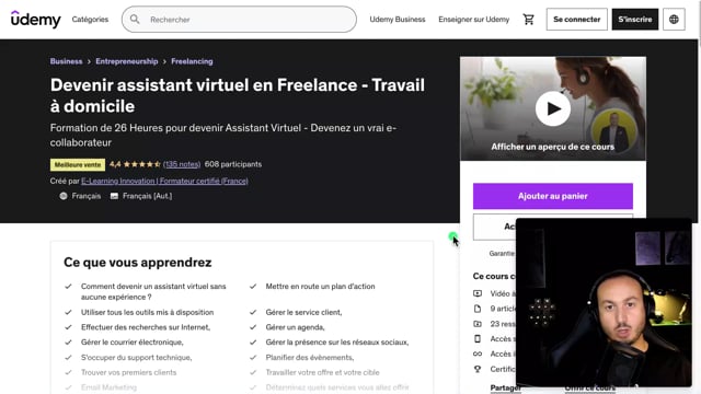 vous fournir une formation Assistant Virtuel Freelance