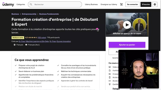 vous fournir formation création entreprise