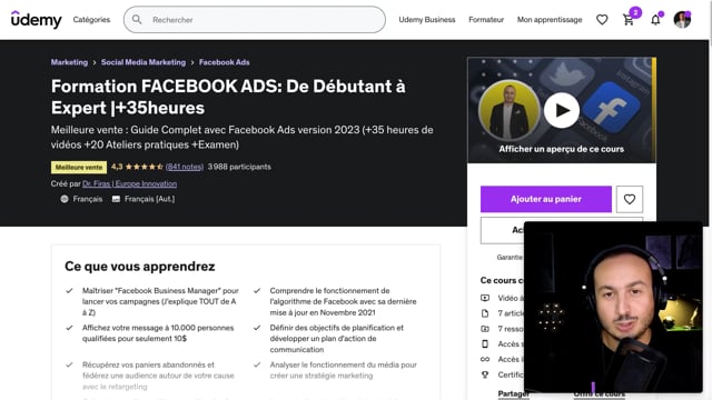 vous fournir une formation Facebook Ads