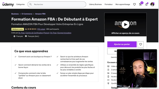 vous fournir une formation Amazon FBA