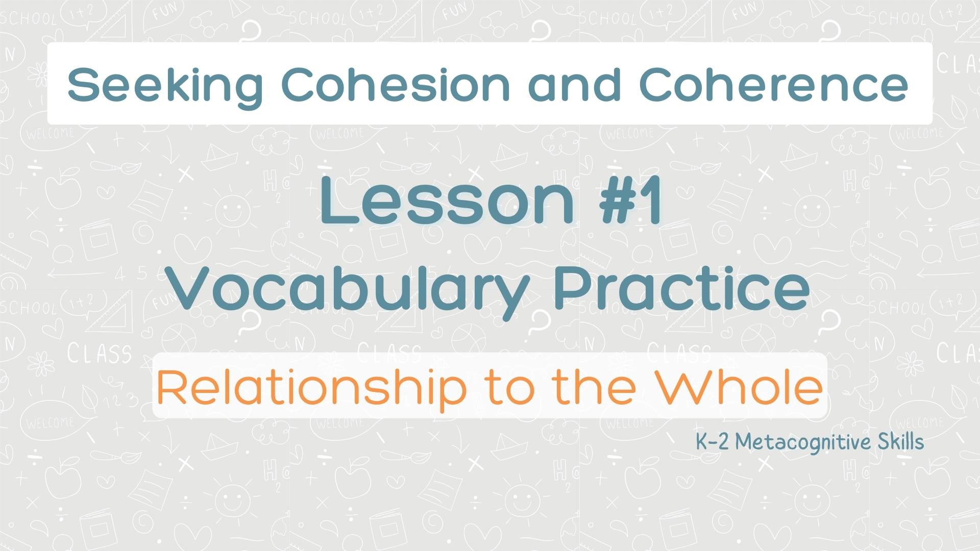 Lesson #1 Vocabulary Practice: Relationship to Whole video thumbnail