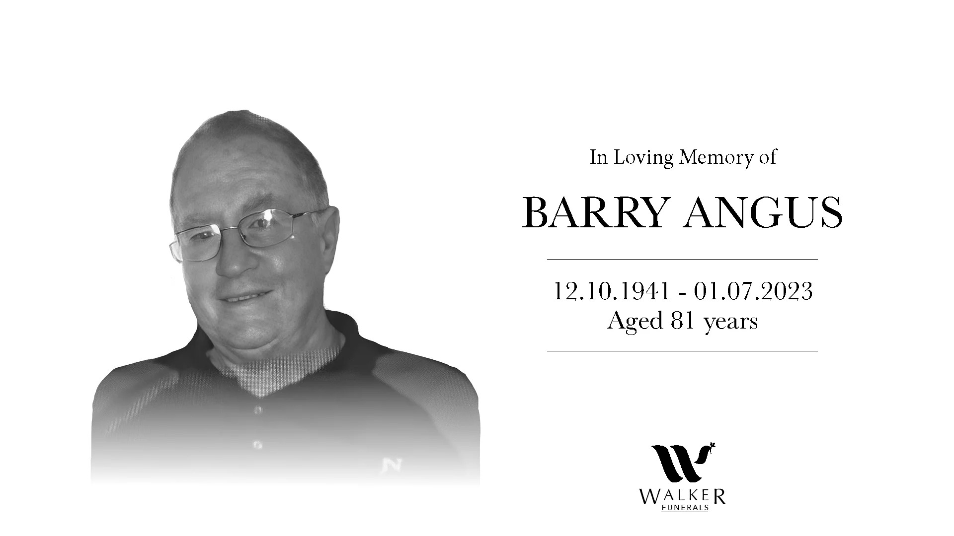 Robert B Walker Funerals Barry Angus on Vimeo