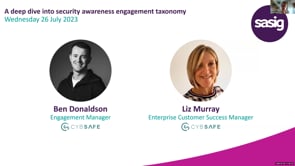 Wednesday 26 July 2023 - A deep dive into security awareness engagement taxonomy