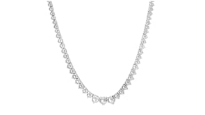 10.00 ct. t.w. Graduated Lab-Grown Diamond Tennis Necklace in 14kt White Gold