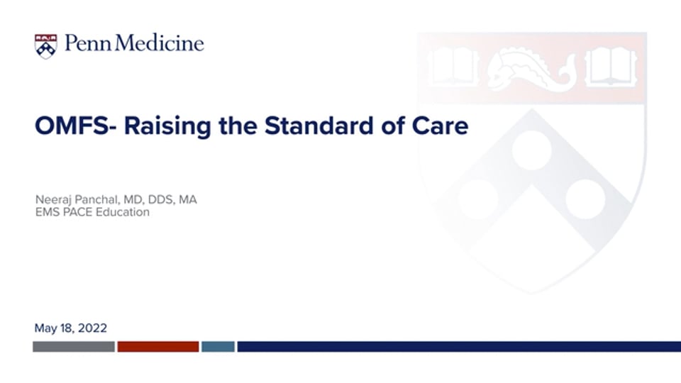 Watch video titled OMFS – Raising the Standard of Care on Vimeo