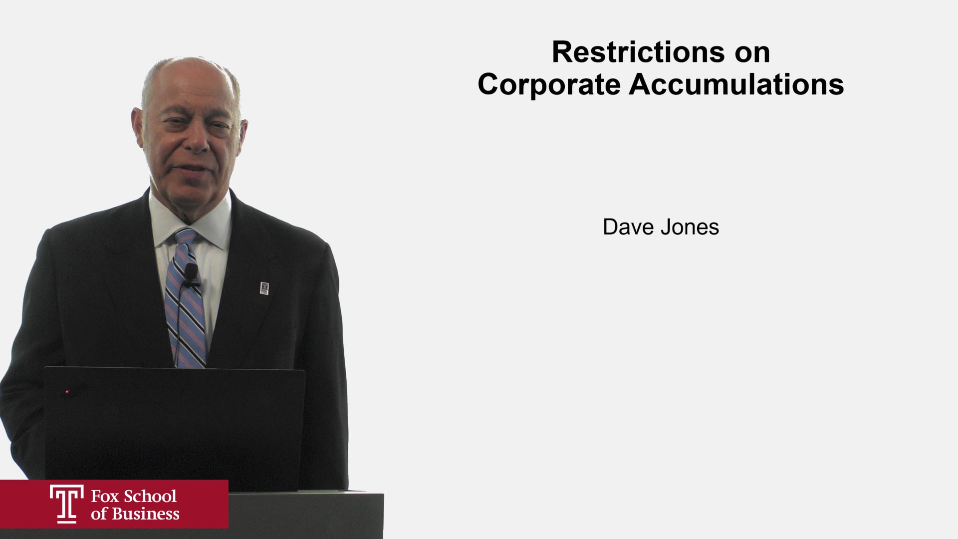 Restrictions on Corporate Accumulations