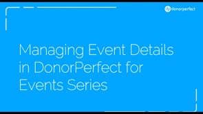 Managing Event Details in DP