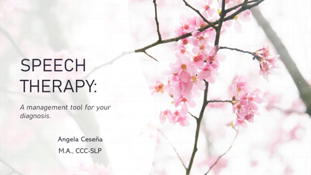 Speech Therapy: A Management Tool For Your Diagnosis
